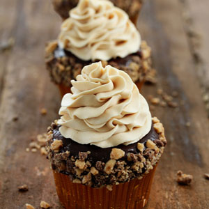 Toffee Crunch Cupcake with Caramel Frosting