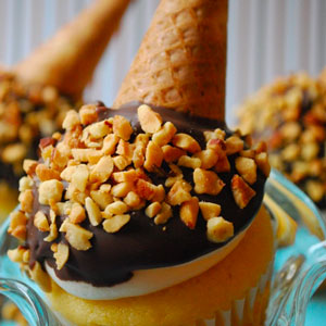 Chocolate Drumstick Cupcakes