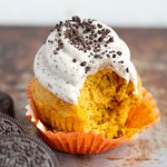 Pumpkin Oreo Cupcakes, cream cheese frosting, recipe, cupcakes, baking