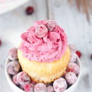 White Chocolate Cranberry Cupcakes