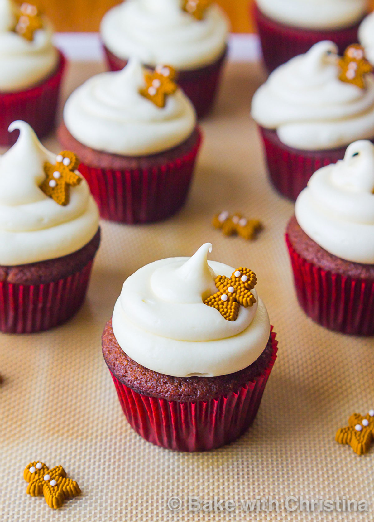 Gingerbread Cupcakes with Cream Cheese Frosting