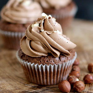 chocolate, hazelnut, cupcake, recipe, baking, nutella, buttercream