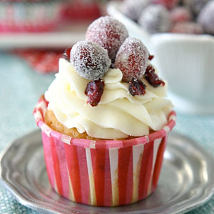 Cranberry Bliss Bar Cupcakes