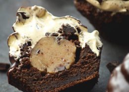 Chocolate Chip Cookie Dough Stuffed Hi-Hat Cupcakes