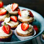 Vegan Strawberries and Cream Cupcakes