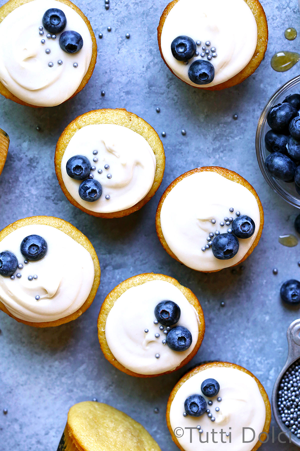 Blueberry Cupcakes with Maple Frosting