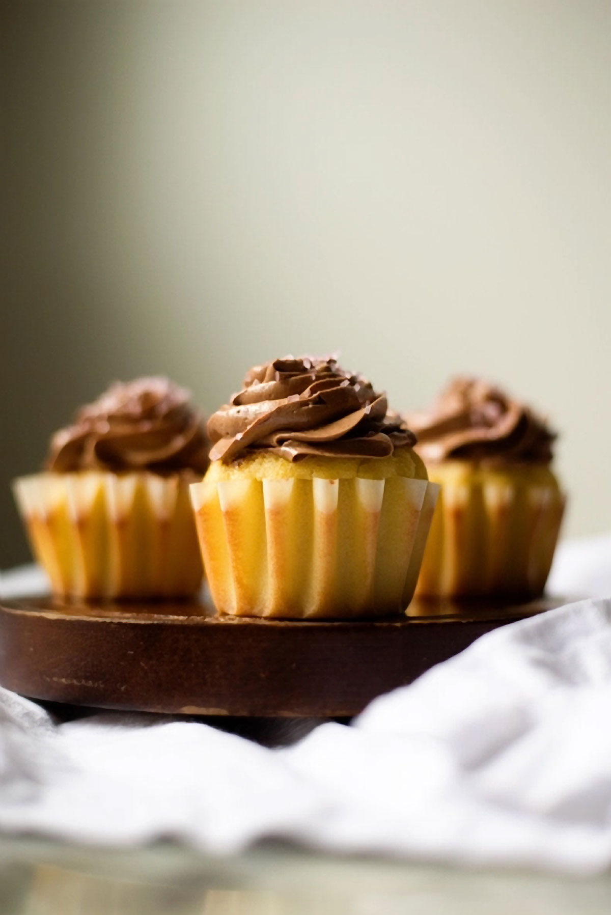 White Wine Cupcakes with Chocolate Buttercream
