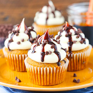 Pumpkin Chocolate Chip Cupcakes