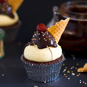 Chocolate Sundae Cupcakes