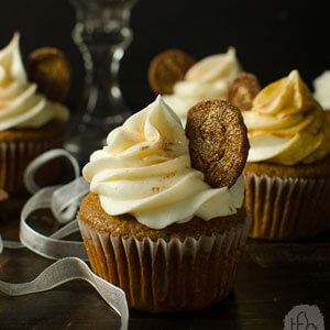 Gingerbread Cupcakes with Eggnog