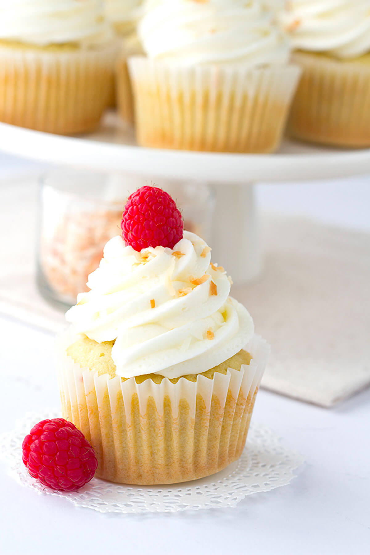 Coconut Raspberry Cupcakes